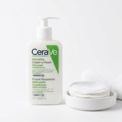 Cream-to-Foam skincare routine
