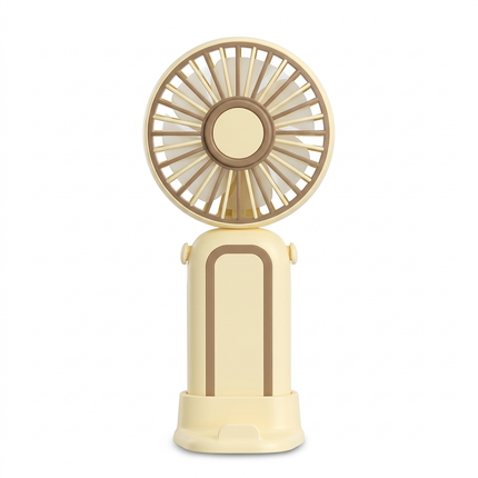 Creative handheld fan on a pure white background