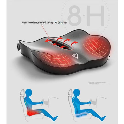 Cotton Seat Cushion & Lumbar Support Set — Ergonomic Comfort, 2 Colors