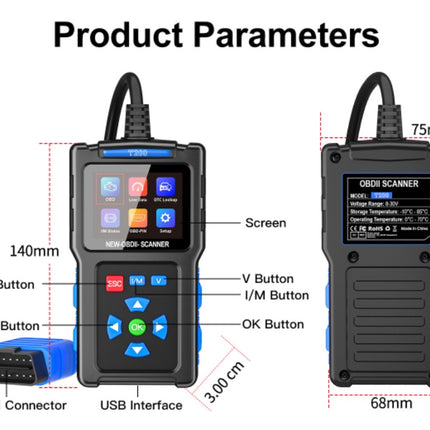 T200 Car Diagnostic Scanner — Read & Clear Fault Codes Instantly