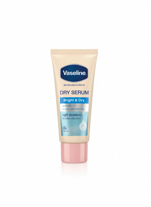Vaseline Dry Serum Bright & Dry Deodorant 45ml - Fast-Absorbing Brightening Formula