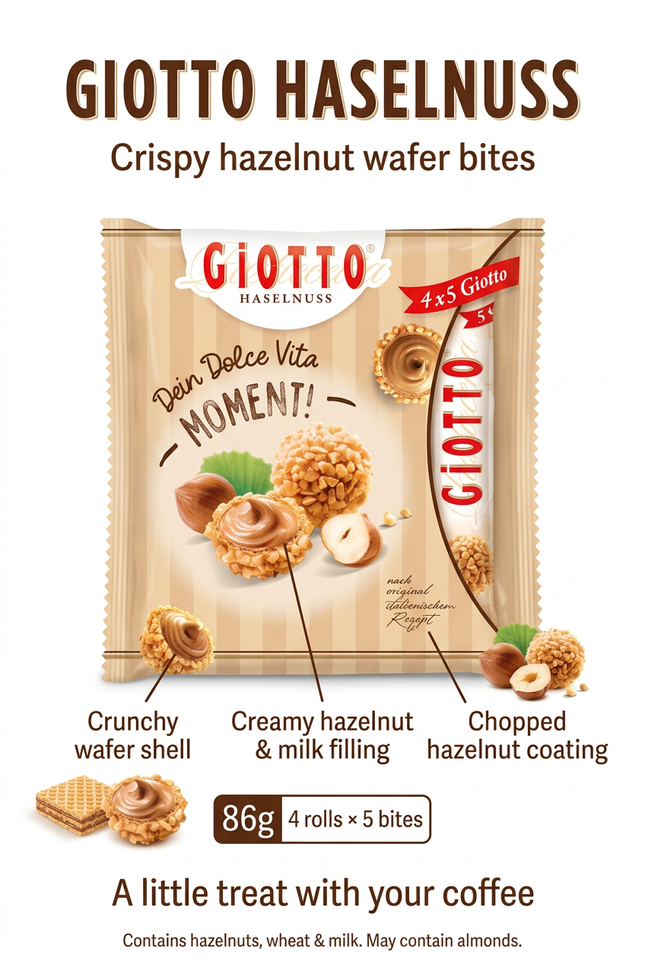 Giotto Haselnuss product infographic
