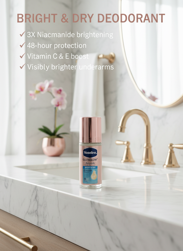 GlutaGlow Bright & Dry Deodorant Display 2