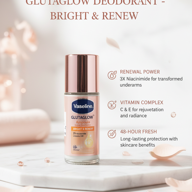 GlutaGlow Bright & Renew Deodorant Display 3