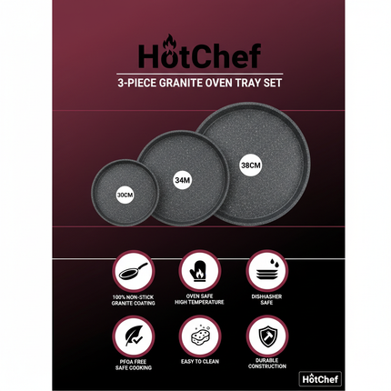 HotChef Oven Tray Set - Accurate Infographic