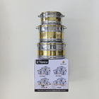 Venice insulated stainless steel hotpot set - 3 pieces stacked on box