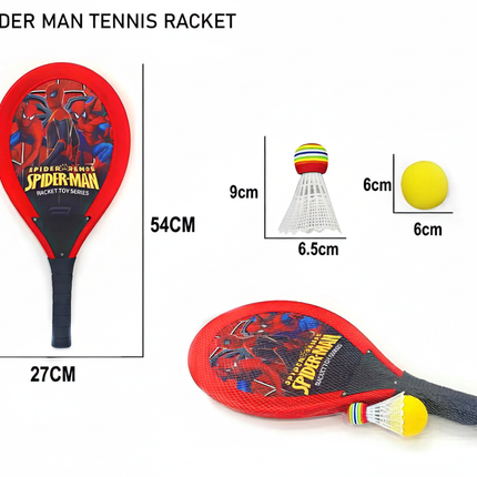 Spiderman 21 inch tennis racket with dimensions