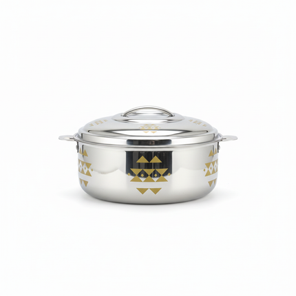 Astride Yara stainless steel insulated hot pot with gold decorative pattern