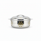 Astride Yara stainless steel insulated hot pot with gold decorative pattern