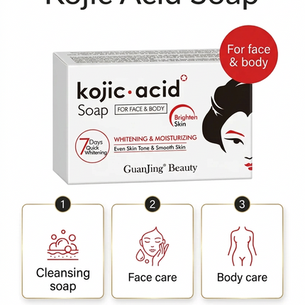 GuanJing Beauty Kojic Acid Face and Body Soap 135g information image