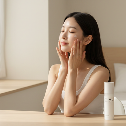 ANUA Heartleaf 70 Daily Lotion — lifestyle application shot