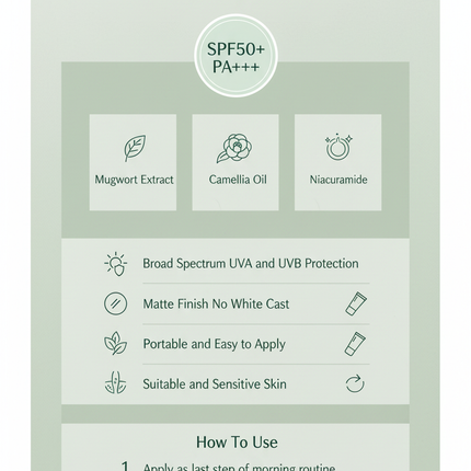 Beauty of Joseon Matte Sun Stick branded infographic