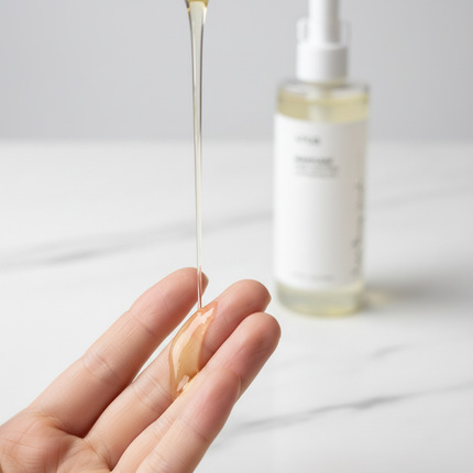 ANUA Heartleaf Pore Control Cleansing Oil — golden oil texture close-up