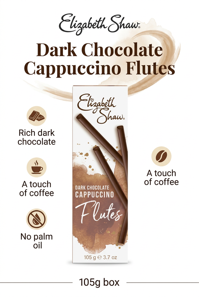 Elizabeth Shaw Cappuccino Flutes product infographic