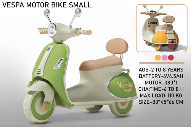 Vespa motor bike small with specifications