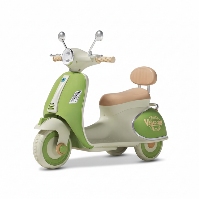 Green Vespa electric scooter small