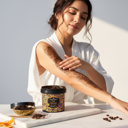 Jardin D'Oleane Sugar Scrub Argan Oil & Coffee - lifestyle