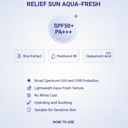 Beauty of Joseon Relief Sun Aqua-fresh branded infographic