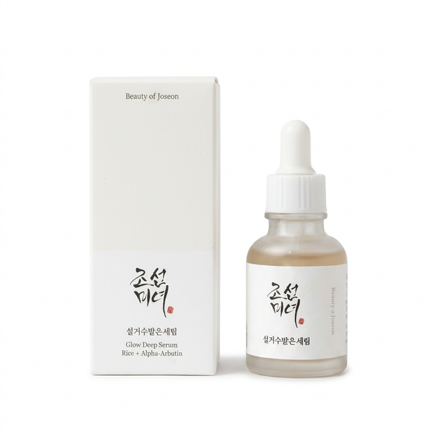 Beauty of Joseon Glow Deep Serum bottle and carton on white background