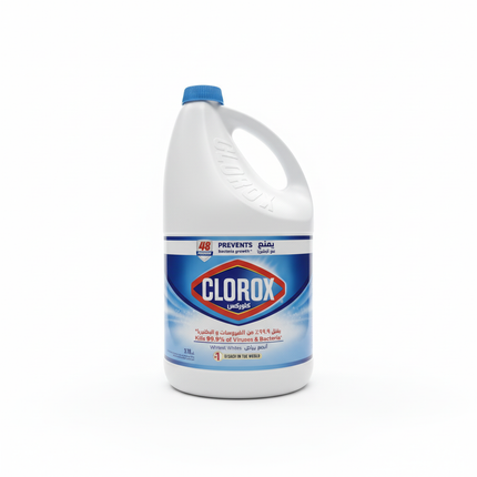 Clorox bleach 3.78L bottle on white background