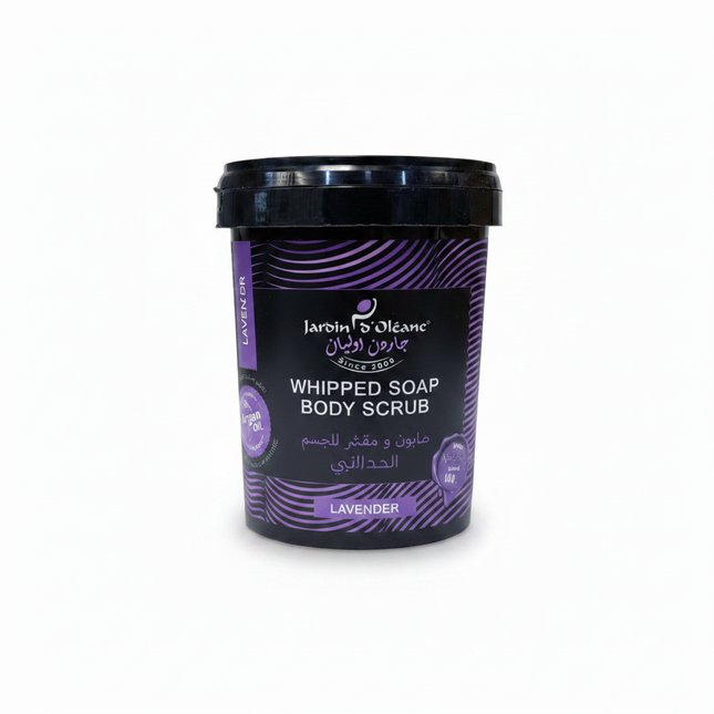 Jardin d'Oléane Lavender Body Scrub clean white background product shot