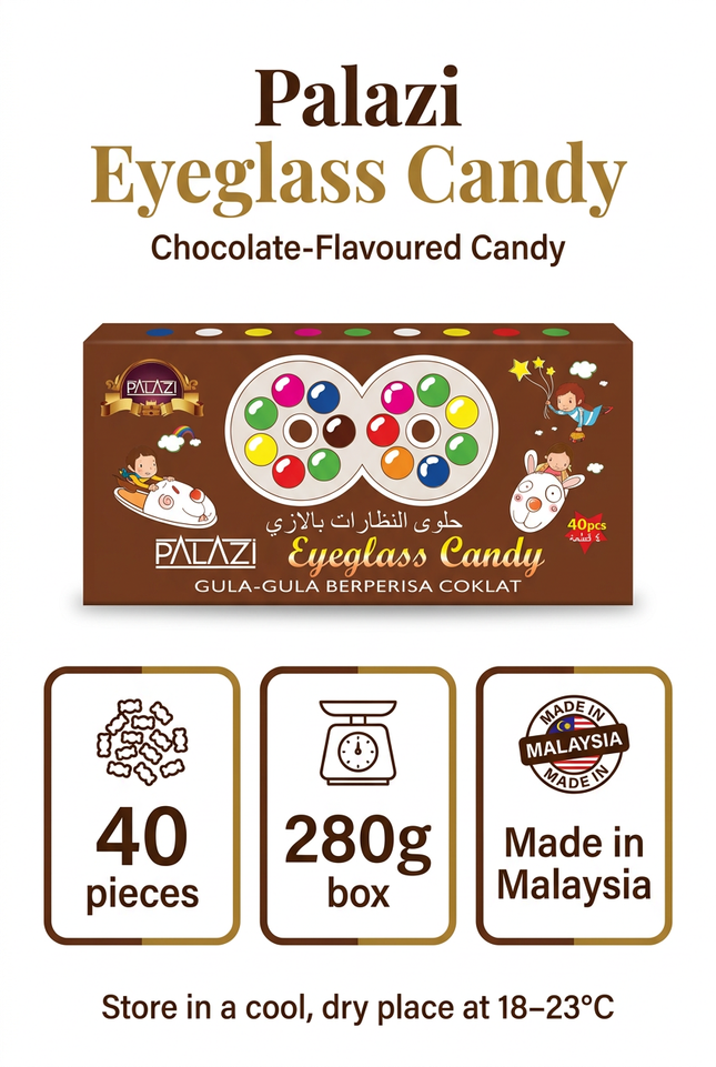 Palazi Eyeglass Candy 40-piece 280g product information