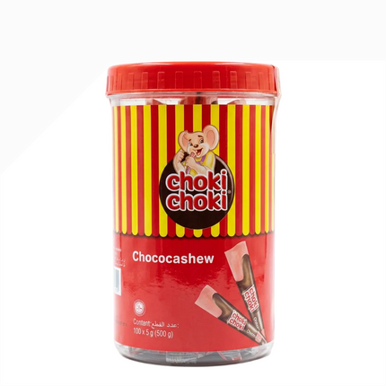 Choki Choki Chococashew 100 stick tub on white background