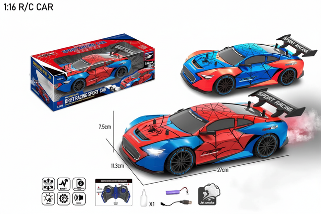 Spider-Man Drift R/C Car with Package