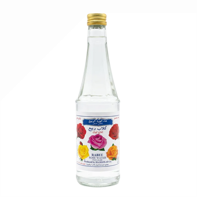 Rabee Rose Water 430ml front bottle view