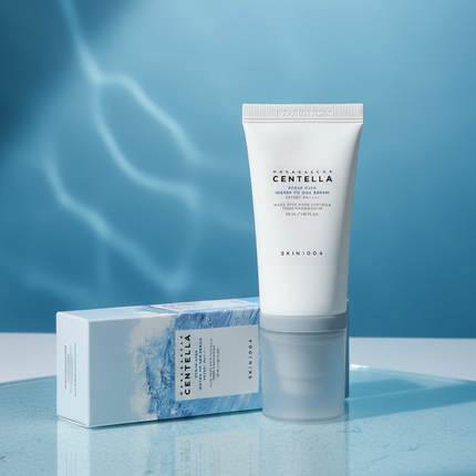 SKIN1004 Madagascar Centella Hyalu-Cica Water-Fit Sun Serum ocean editorial
