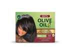 ORS Olive Oil Normal No-Lye Hair Relaxer kit front carton on white
