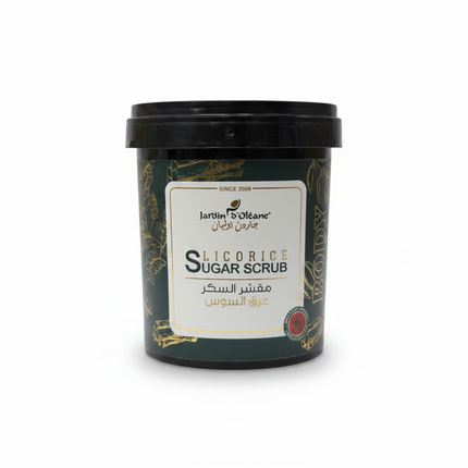 Jardin d'Oleane Licorice Sugar Scrub - clean white background product shot