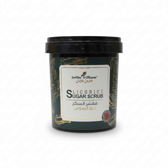 Jardin d'Oleane Licorice Sugar Scrub - clean white background product shot