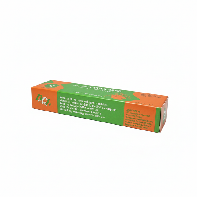 ORANVATE GEL box showing ingredients and product information