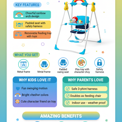 Indoor Baby Swing Benefits Infographic