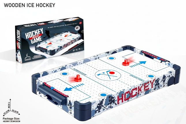 Wooden ice hockey tabletop game with package