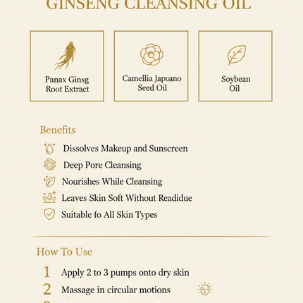 Beauty of Joseon Ginseng Cleansing Oil branded infographic