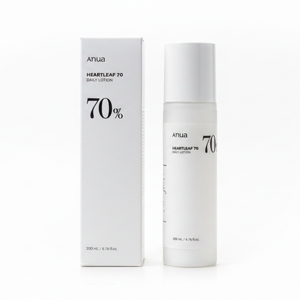ANUA Heartleaf 70 Daily Lotion — box and bottle on white background