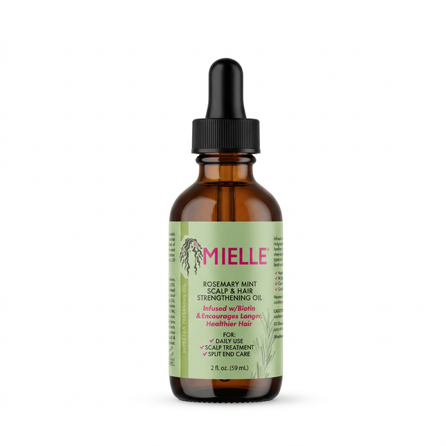 Mielle Rosemary Mint Scalp and Hair Strengthening Oil 59 ml on white background