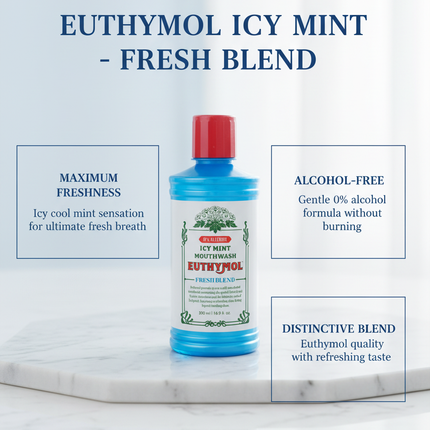 EUTHYMOL ICY MINT MOUTHWASH - FRESH BLEND - 500ML