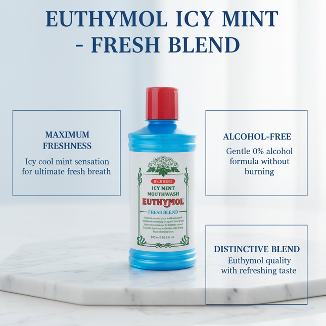 EUTHYMOL ICY MINT MOUTHWASH - FRESH BLEND - 500ML