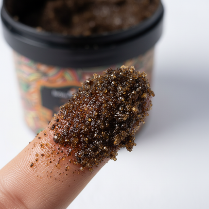 Jardin D'Oleane Sugar Scrub Argan Oil & Coffee - texture close-up
