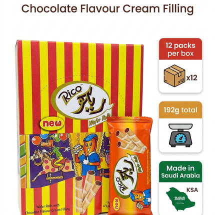 Rico wafer rolls 192g 12-pack information