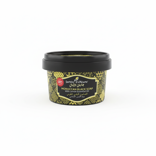Jardin D'Oleane Moroccan Black Soap with Lemon Essential Oil