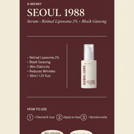 K-Secret Seoul 1988 Retinal Serum info card