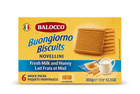 Balocco Buongiorno Novellini Fresh Milk and Honey Biscuits 350 g on white background