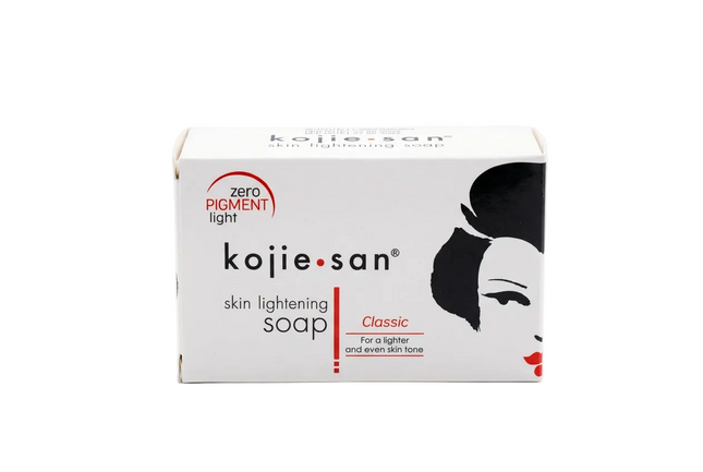 Kojie-san Skin Lightening Soap Classic packaging on white