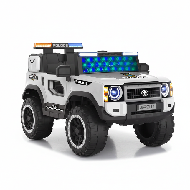 Electric police SUV ride on car