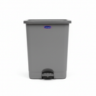 Cosmoplast grey 20L pedal bin on white background