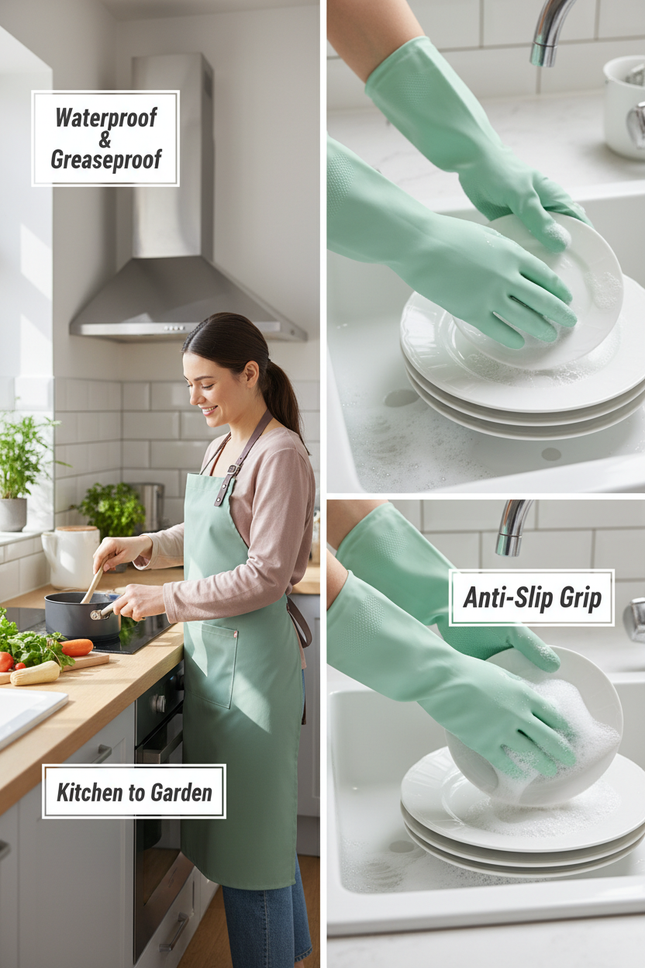 LIAO Apron and Gloves Set lifestyle usage